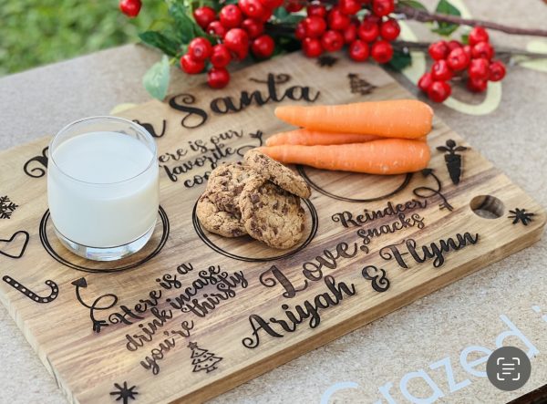 Santas chopping board rectangle